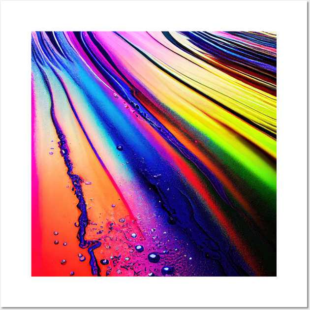 Liquid Colors Flowing Infinitely - Heavy Texture Swirling Thick Wet Paint - Abstract Inspirational Rainbow Drips Wall Art by JensenArtCo